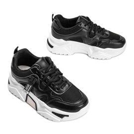 Crne tenisice s debelim potplatom Cristina crno 2