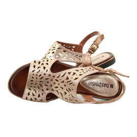 M.Daszyński Ažurne zlatne sandale MR1583-34 zlatni 4