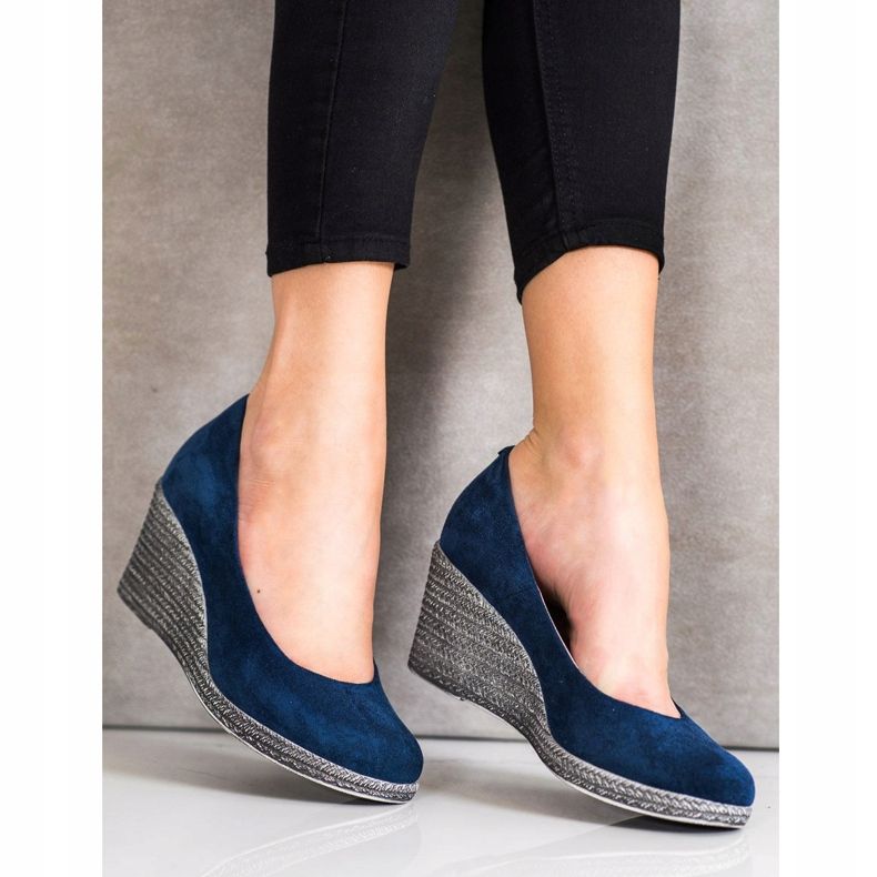 VINCEZA pumpe od antilopa plava 2