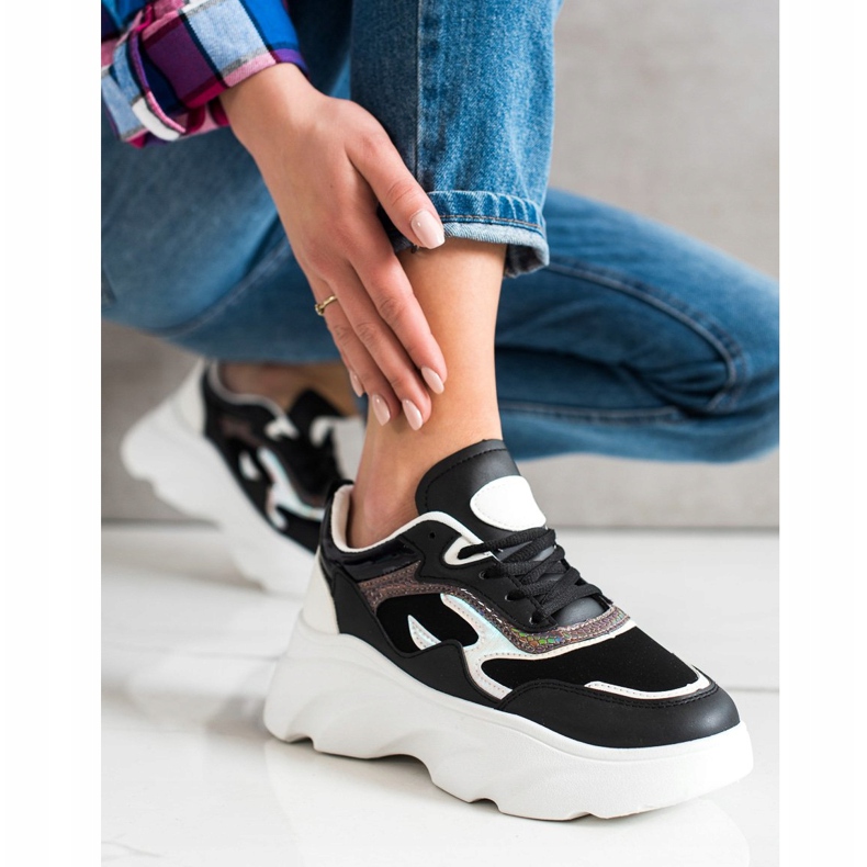 SHELOVET Modne tenisice bijela crna 1