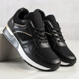 SHELOVET Elegantne tenisice za proljeće crno 1