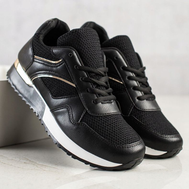 SHELOVET Elegantne tenisice za proljeće crna 1