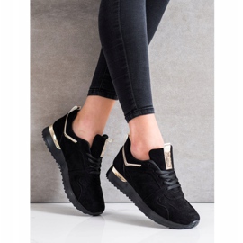 SHELOVET Crne tenisice od antilopa crno 2