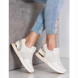 SHELOVET Elegantne tenisice koje se navlače bež 1