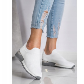 SHELOVET Tekstilne ažur tenisice bijela 1