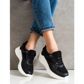 Weide Crne tenisice sa sjajem crna 1