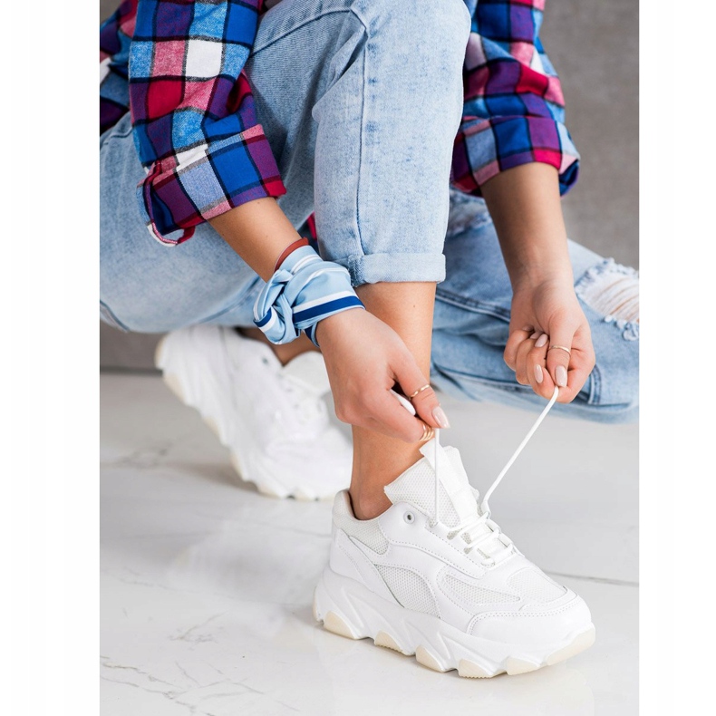 Bella Paris Tenisice na platformi bijela 1