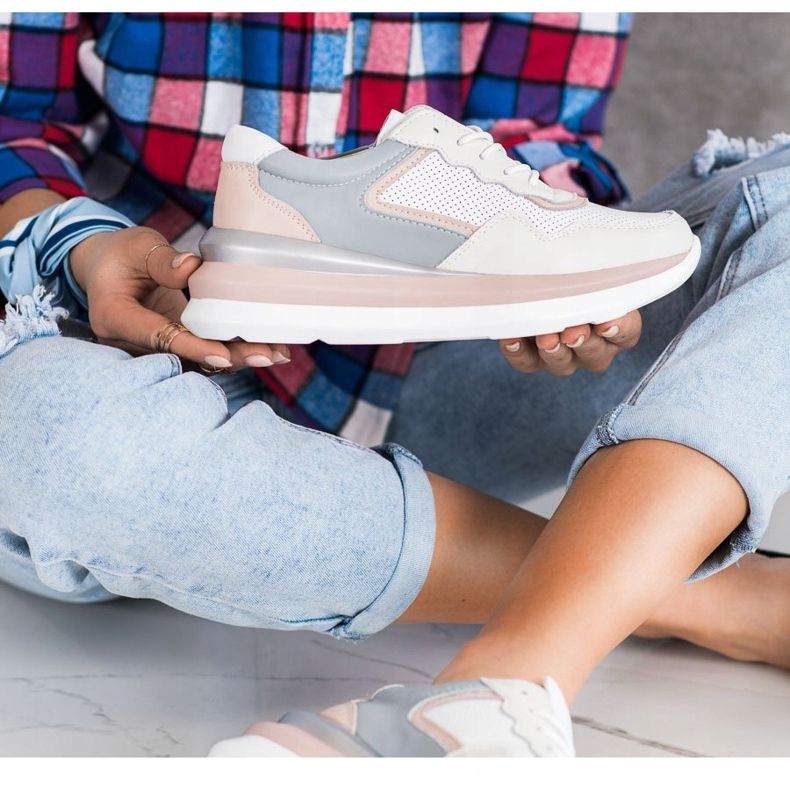 ARTIKER Kožne tenisice na platformi višebojan 1