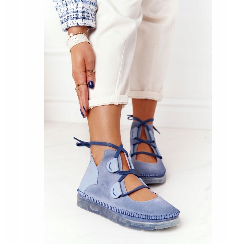 Ženske kožne čizme Maciejka Blue 04457-06 plava višebojan 1