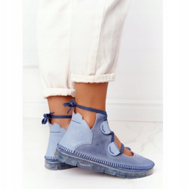 Ženske kožne čizme Maciejka Blue 04457-06 plava višebojan 2