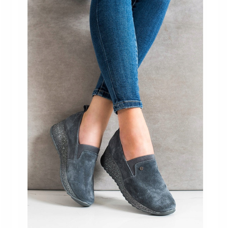 Filippo Kožne cipele od brokata siva 1