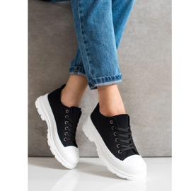 SHELOVET Crne tenisice na platformi crna 1