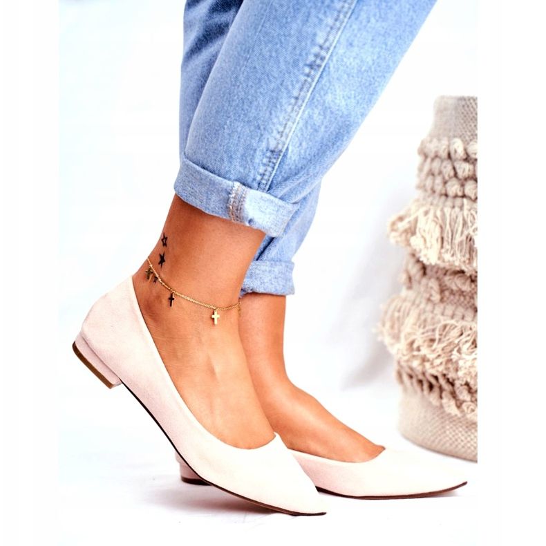 Evento Ženske balerinke u Spitz Suede bež boji Westley 3