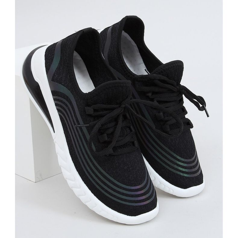 Crne 3436 Crne čarape sportske cipele crno 1