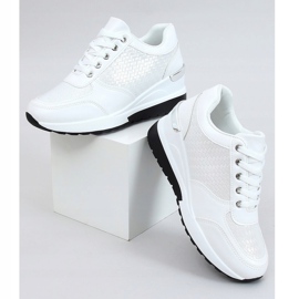 Bijele MY-2717 Bijele sportske cipele na skrivenoj klinnoj peti bijela 1