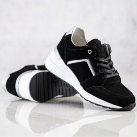 Filippo Crne kožne sportske cipele crna 2