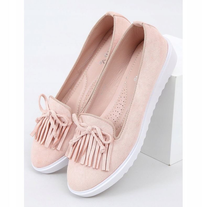 Ružičaste mokasine s resama 6429 Pink ružičasta 1