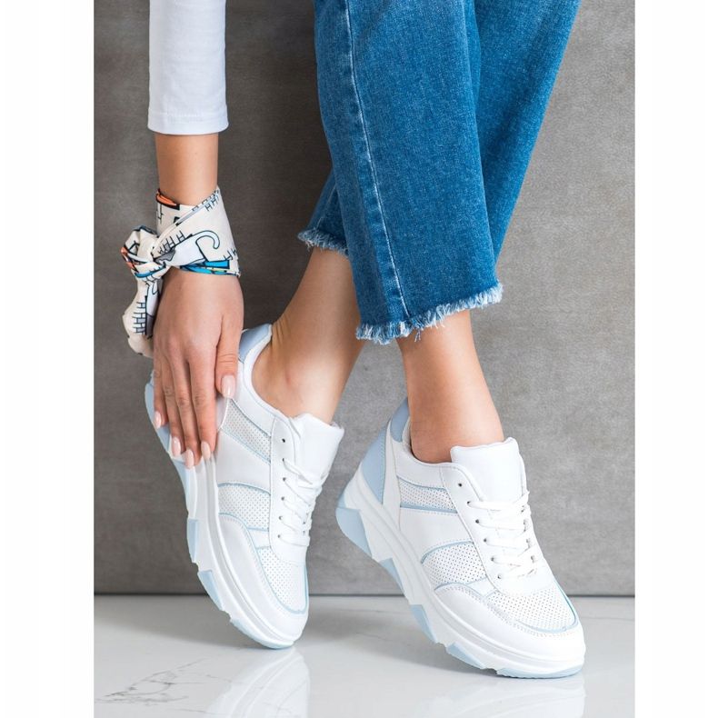 SHELOVET Ležerne sportske cipele bijela plava 2