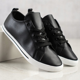 SHELOVET Udobne niske tenisice crna 1