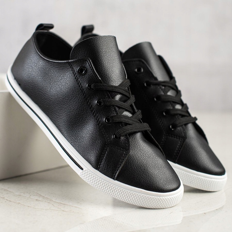 SHELOVET Udobne niske tenisice crna 1