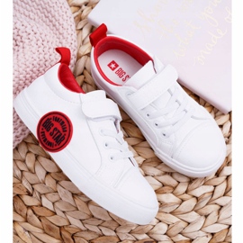 Big Star Dječje tenisice Dječje velike zvijezde s čičak bijelom FF374088 bijela crvena 2