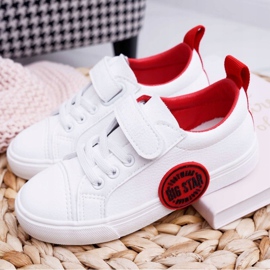 Big Star Dječje tenisice Dječje velike zvijezde s čičak bijelom FF374088 bijela crvena 1
