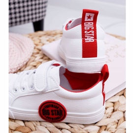 Big Star Dječje tenisice Dječje velike zvijezde s čičak bijelom FF374088 bijela crvena 3