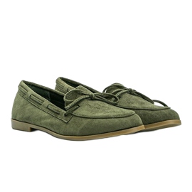 Zelene mokasine izrađene od Kierra ekološkog antilopa zelena 1