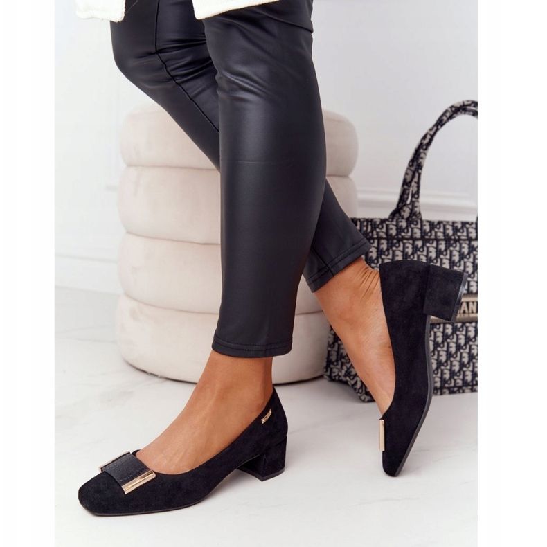 Pumpe od antilopa na petu Sergio Leone PB142 Crna 1