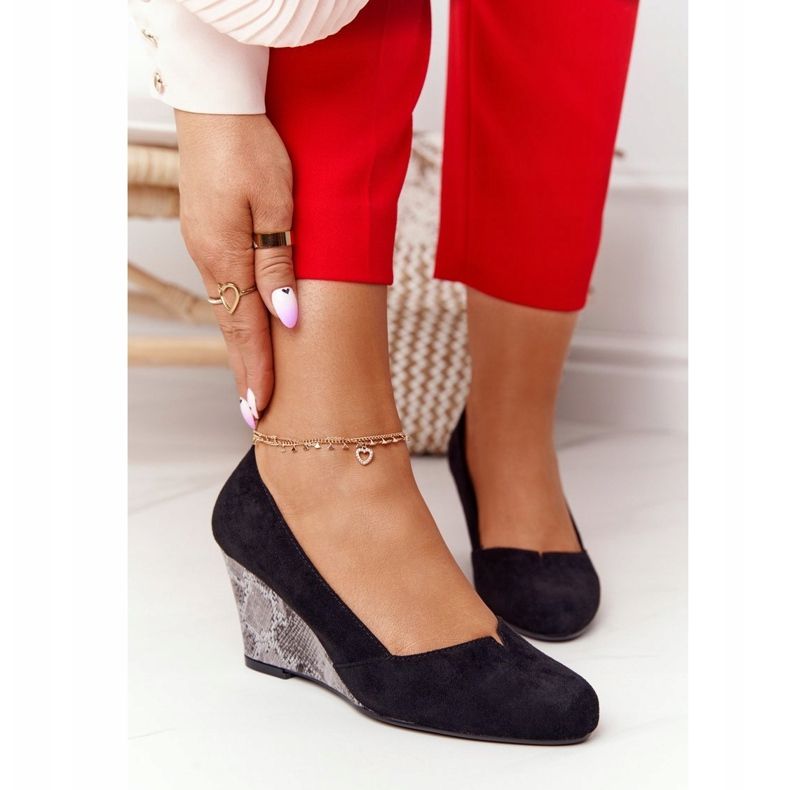 Pumpe na klin Sergio Leone PB767 Snake Black crno 2