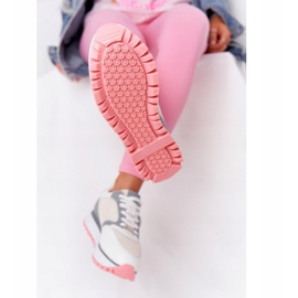 Kožne sportske cipele na platformi GOE HH2N4008 Bijela višebojan 1