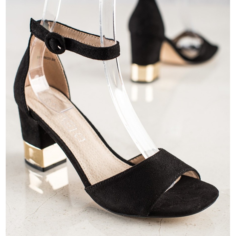 Filippo Sandale s ukrasnom petom crna 2