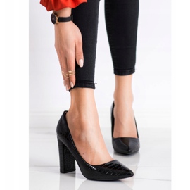 Diamantique Pumpe za zmijski ispis crna 2