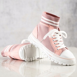 SHELOVET Modne slip-on tenisice ružičasta 2