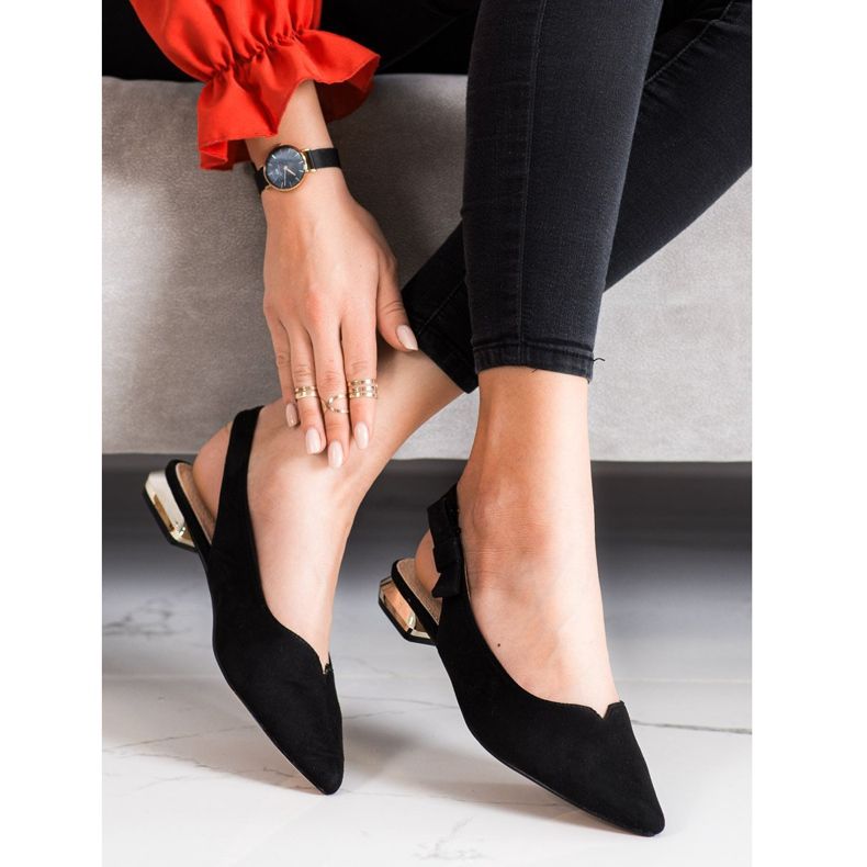 Filippo Crne sandale s otvorenom petom crna 1