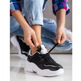 Weide Tenisice od eko kože sa zmijskim printom crna 1