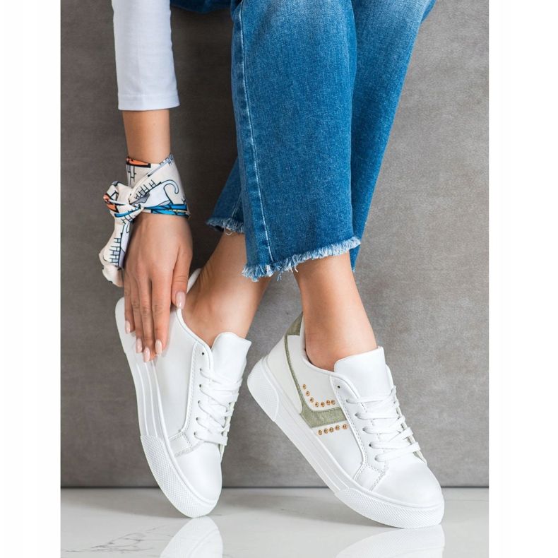 SHELOVET Ležerne bijele sportske cipele bijela 1