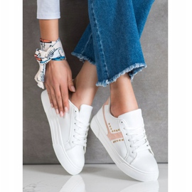 SHELOVET Ležerne bijele sportske cipele bijela 2