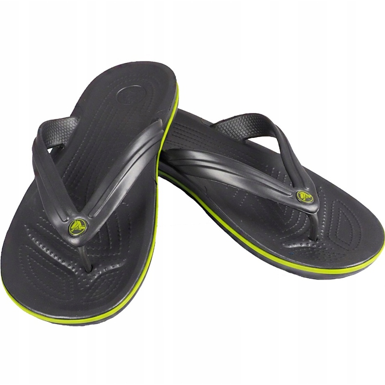 Crocs papuče Crocband Flip grafitno zelena 11033 OA1 višebojan 1