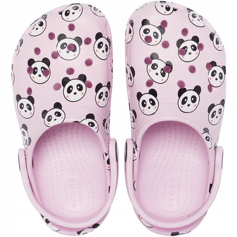 Crocs za djecu Classic Panda Print Clog svijetlo ružičasta 206999 6GD 1