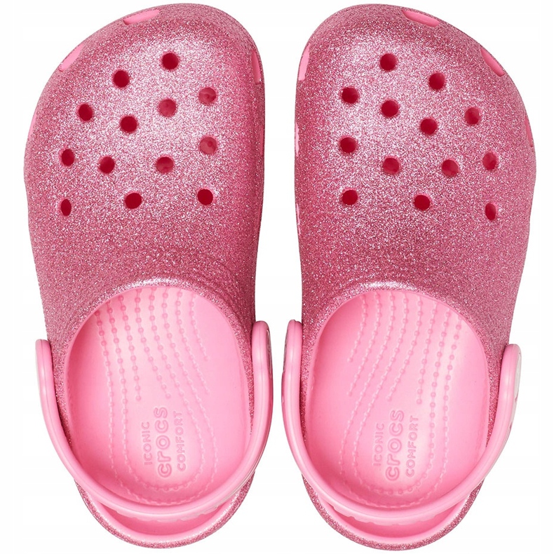 Crocs kids Classic Glitter Clog pink 205441 669 ružičasta 1