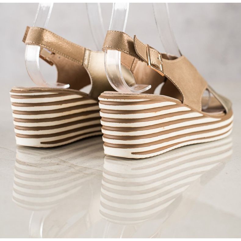 Zlatne sandale na klin Sergio Leone zlatna 1