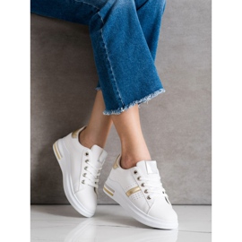 SHELOVET Sportske tenisice bijela zlatni 1