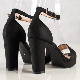 Weide Crne sandale na šanku crna 1