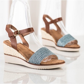 Evento Najprodavanije sandale od svijetlih pletenica smeđa plava 1