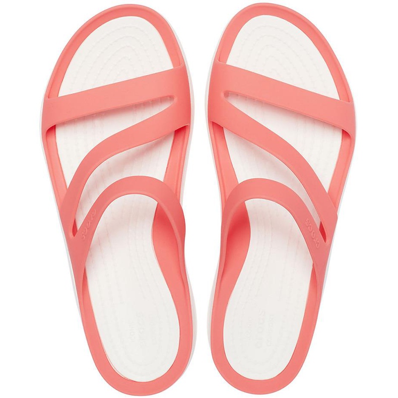 Crocs ženske papuče Swiftwater Coral-White 203998 6SL bijela raznobojna 1