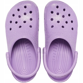 Crocs Ženska klasična glitter klompa ljubičasta 205942 5PR 1