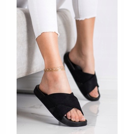 Udobne VINCEZA sjajne papuče crna 1