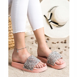 Seastar Modne papuče na platformi ružičasta višebojan 1