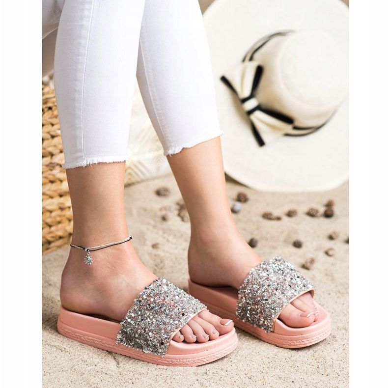 Seastar Modne papuče na platformi ružičasta višebojan 1